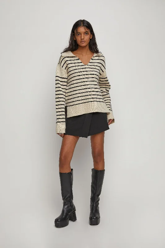 Your Timeless Wardrobe Awaits Comfortable Lounge Clothing STRIPED SWEATER