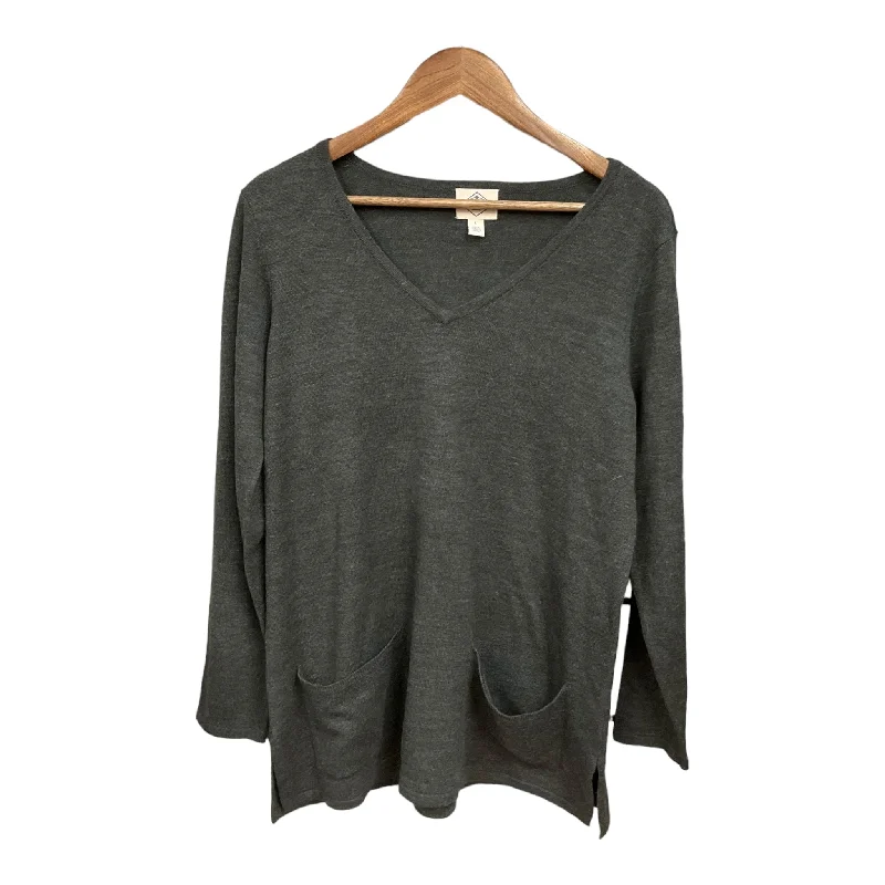 From Casual To Classy Grey Sweater St Johns Bay, Size L