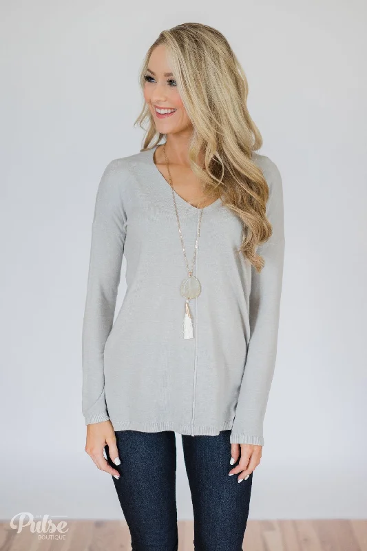 Limited Styles Truly Yours Sweater- Silver