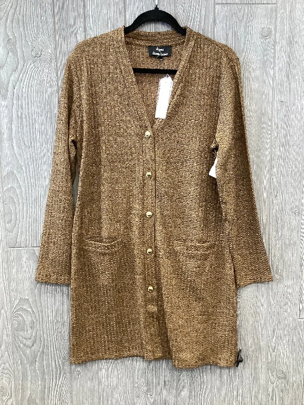 Chic Outfits Gold Cardigan Dennis Basso Qvc, Size L