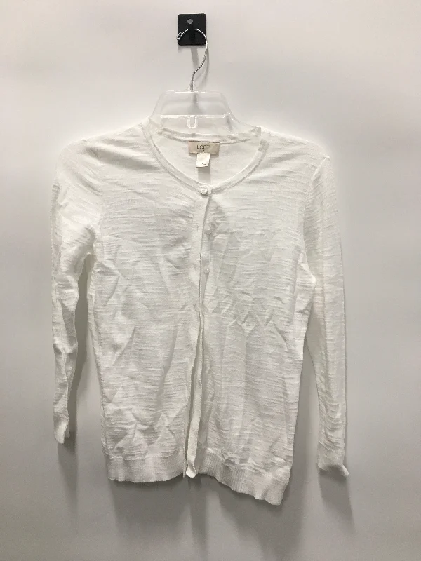 Save On Classic Elegant Styles White Cardigan Loft, Size S