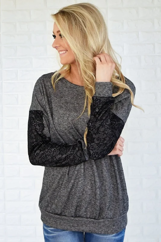 Day-To-Night Styles Just a Touch of Lace Sweater