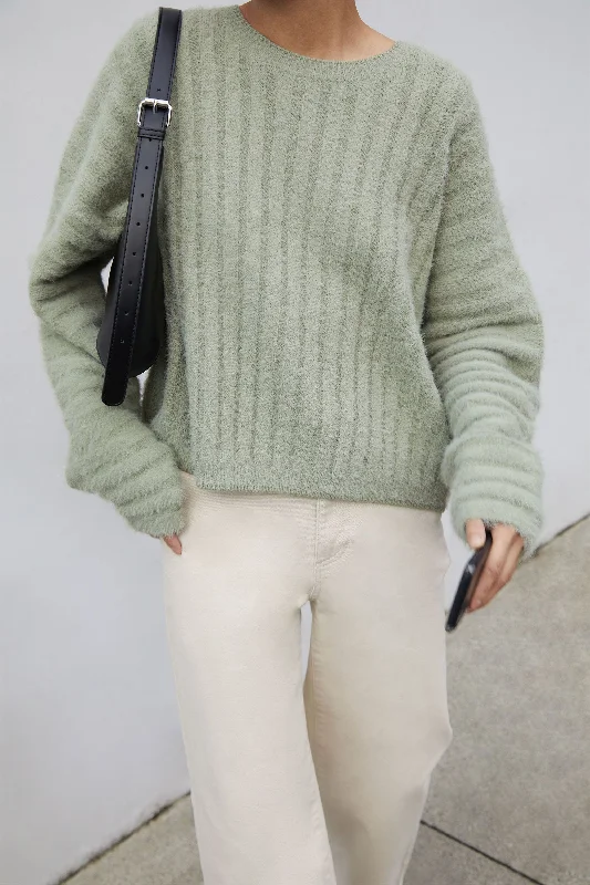 Must-Have Styles Classic Women's Apparel FUZZY RIBBED SWEATER
