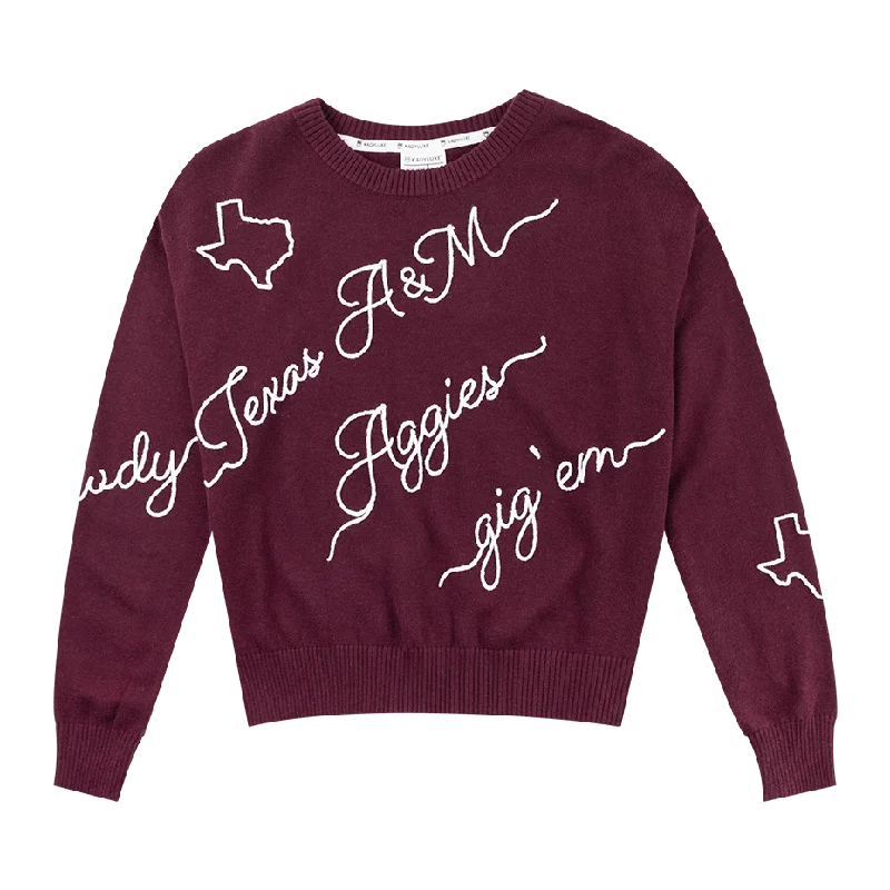 Fashionista Favorites Women's Everyday Garments Texas A&M KADYLUXE Love Note Sweater