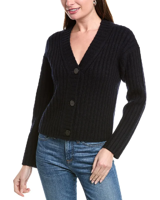 Season Sale Vince Chunky Rib Wool & Cashmere-Blend Cardigan