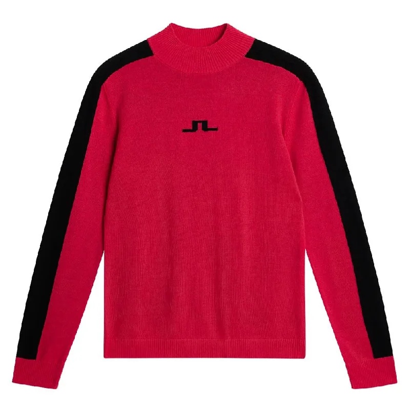 Sustainable Fashion Extravaganza Women's Professional Clothes J.Lindeberg Adeline Knitted Golf Sweater Rose Red - FW23 Women Sustainable Fashion Extravaganza Women's Professional Clothes J.Lindeberg Adeline Knitted Golf Sweater Rose Red - FW23 Women
