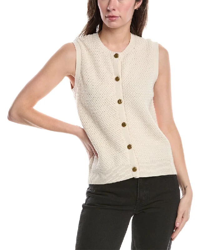 Fashion Forward Outfits rag & bone Jax Sleeveless Wool-Blend Cardigan