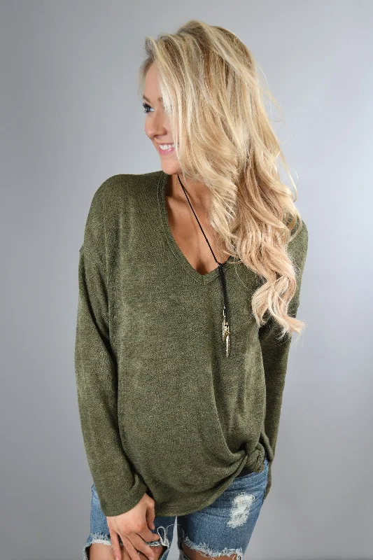 Now On Sale For Chic Urban Styles Olive Suits You Sweater