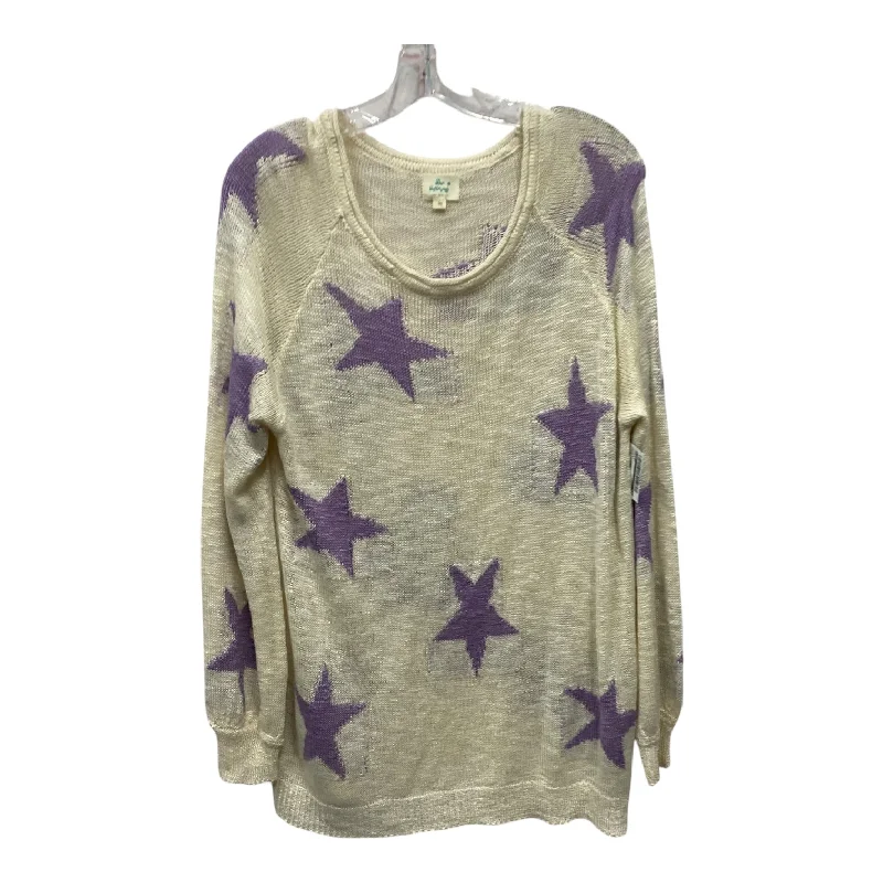 Spring Fashion Sweater By Cme In Ivory, Size:M