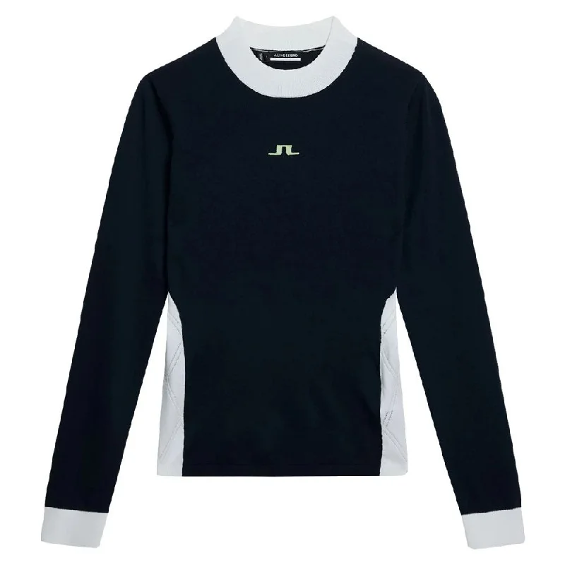Casual Chic Unmissable Discounts On The Latest Fashion Trends J.Lindeberg Meadow Knitted Golf Sweater JL Navy - SS24 Women
