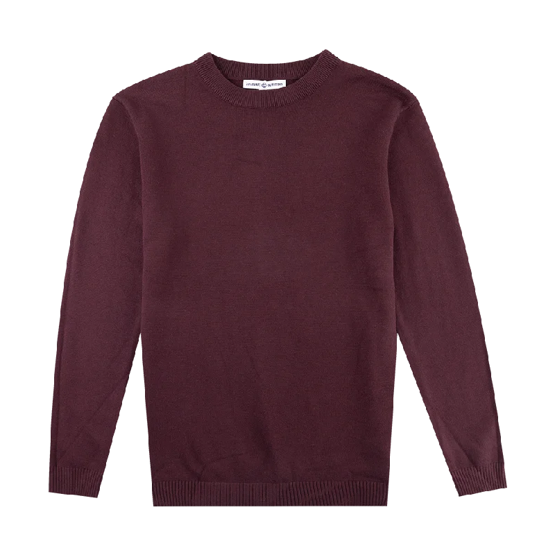 Style Versatile Women's Collection Women's Elegant Clothing Sets Classic Maroon Sweater