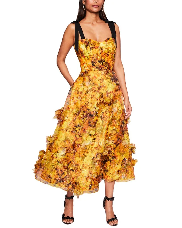 Marchesa Notte Printed Dress