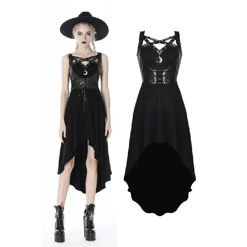 Women's Punk Moon Pandant Harness Dresses