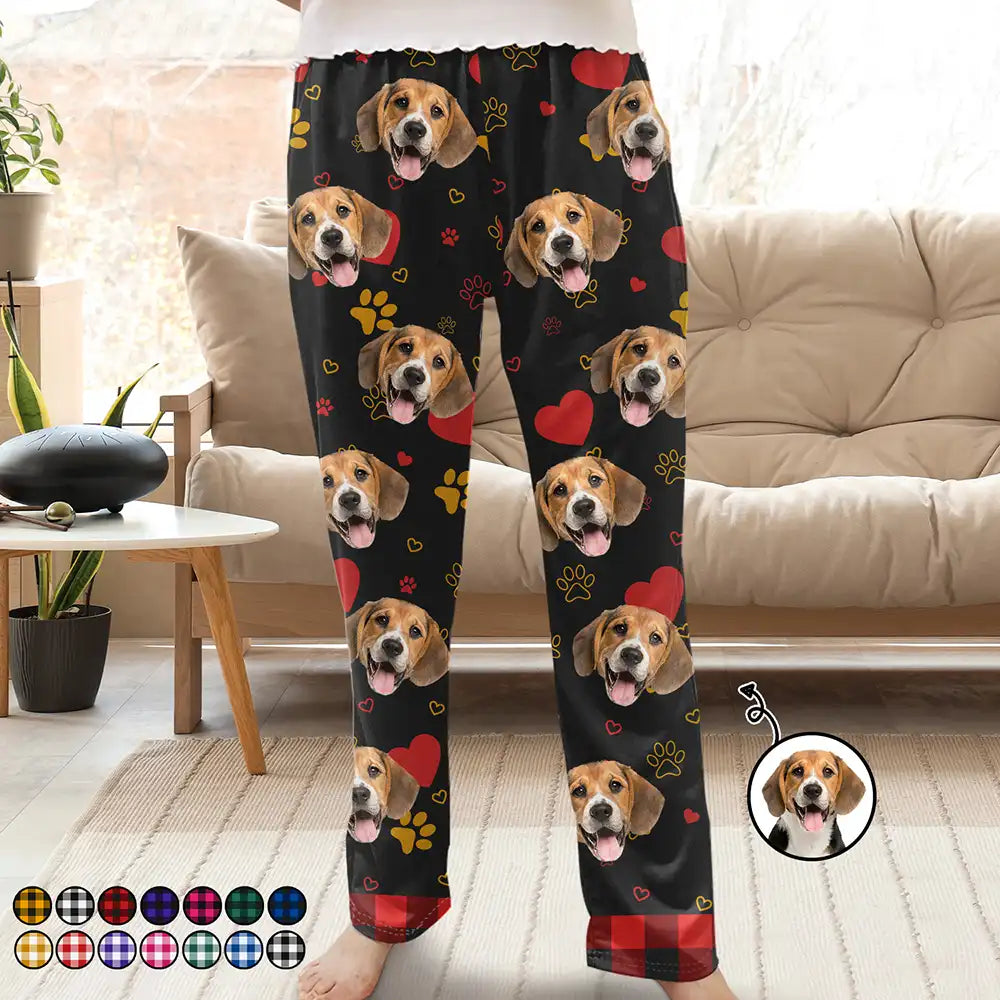 Custom Photo Dog Cat Mom Dad - Personalized Pajama Pants