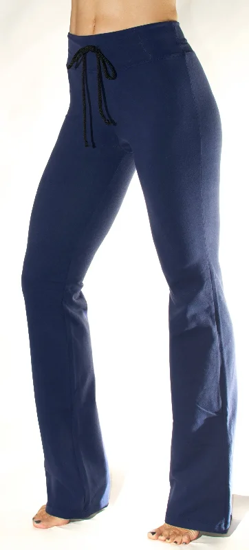 One Step Ahead COTTON Fitted Drawstring Bootcut Pant D322