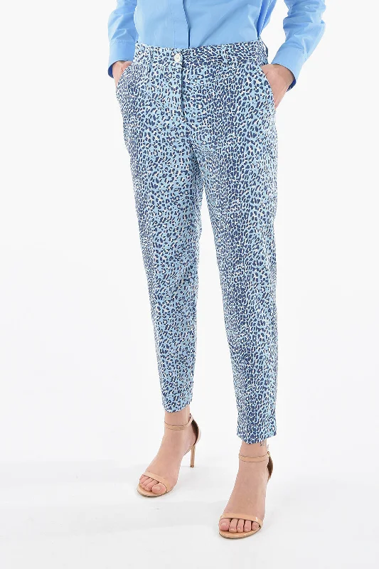 Parosh Animal Printed COPARD Trousers with Side Pockets