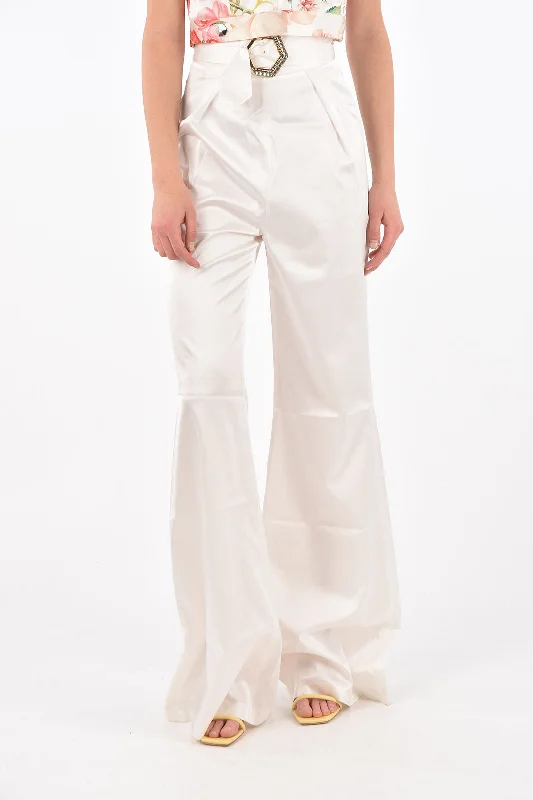 Philipp Plein Silk JEWEL Palazzo Pants