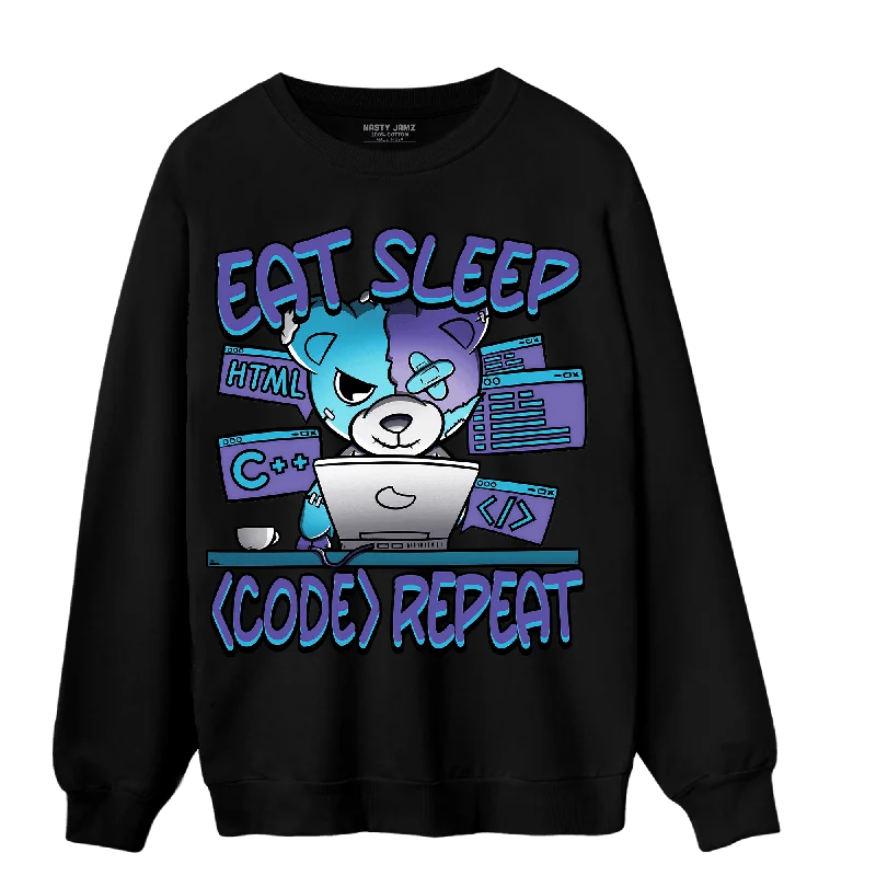 Oversized And Relaxed Unisex Fashion Absurdly Cheap Sale NastyJamz Aqua 6s Sweatshirt Match Eat Sleep Code BER Oversized And Relaxed Unisex Fashion Absurdly Cheap Sale NastyJamz Aqua 6s Sweatshirt Match Eat Sleep Code BER