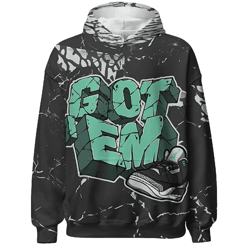 Relaxed-Fit Unisex Fashion For All-Day Comfort Trend Alert NastyJamz Green Glow 3s Hoodie Match Got Em All-Over Print Relaxed-Fit Unisex Fashion For All-Day Comfort Trend Alert NastyJamz Green Glow 3s Hoodie Match Got Em All-Over Print
