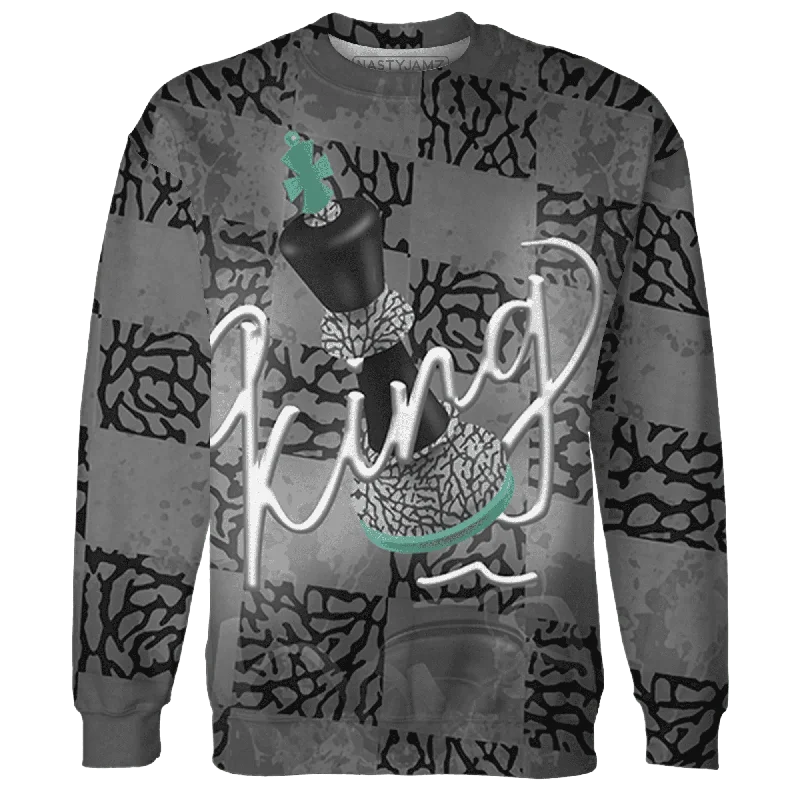 Oversized And Relaxed Unisex Fashion Contemporary Casual Deals NastyJamz Green Glow 3s Sweatshirt Match Black King All-Over Print Oversized And Relaxed Unisex Fashion Contemporary Casual Deals NastyJamz Green Glow 3s Sweatshirt Match Black King All-Over Print