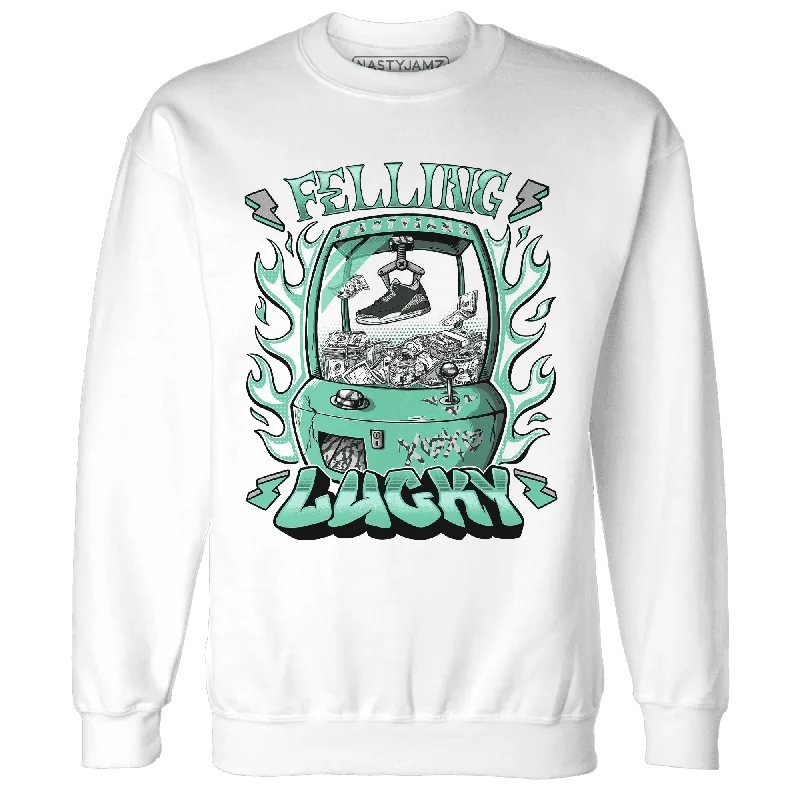 Urban-Inspired Unisex Fashion Pieces Feminine Style Promotions NastyJamz Green Glow 3s Sweatshirt Match Feeling Lucky Urban-Inspired Unisex Fashion Pieces Feminine Style Promotions NastyJamz Green Glow 3s Sweatshirt Match Feeling Lucky