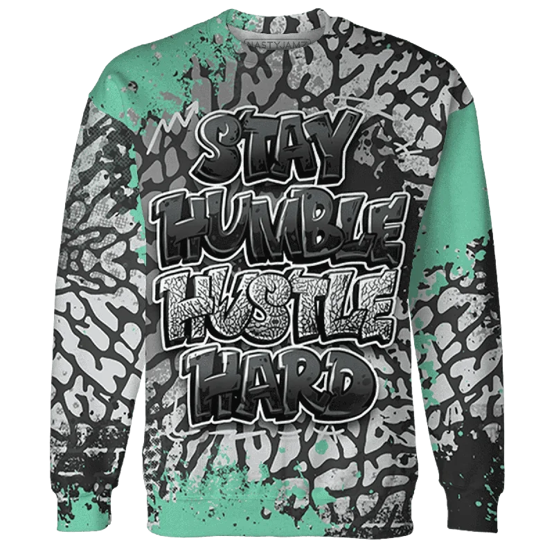 Modern Unisex Streetwear Outfits Valentine's Special NastyJamz Green Glow 3s Sweatshirt Match Stay Humble Hustle Hard All-Over Print Modern Unisex Streetwear Outfits Valentine's Special NastyJamz Green Glow 3s Sweatshirt Match Stay Humble Hustle Hard All-Over Print