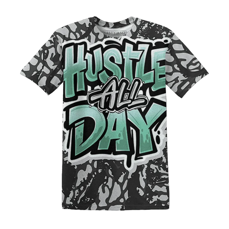 Chic And Casual Unisex Fashion Trends New Season Fashion Preview Sale NastyJamz Green Glow 3s T-Shirt Match Hustle All Day All-Over Print Chic And Casual Unisex Fashion Trends New Season Fashion Preview Sale NastyJamz Green Glow 3s T-Shirt Match Hustle All Day All-Over Print