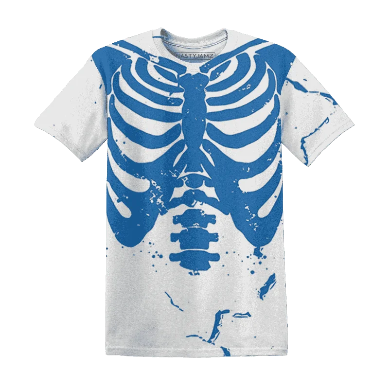 Trendy Unisex Unleash Your Fashion NastyJamz Industrial Blue 4s T-Shirt Match Skeleton Y2k All-Over Print Trendy Unisex Unleash Your Fashion NastyJamz Industrial Blue 4s T-Shirt Match Skeleton Y2k All-Over Print