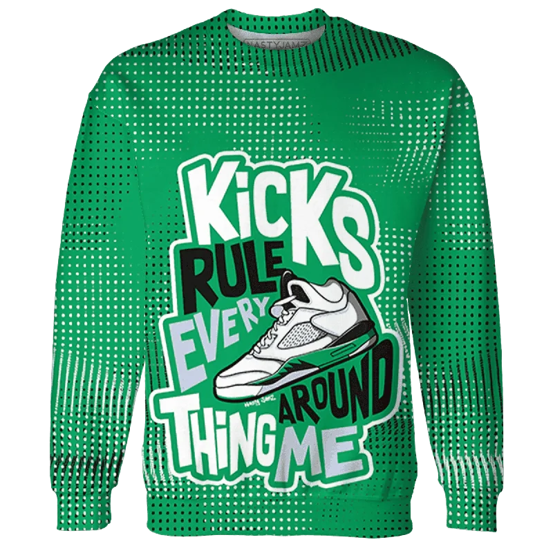 Oversized Unisex Fashion Pieces Luxury Fashion Discounts NastyJamz Lucky Green 5s Sweatshirt Match Kicks Rule All-Over Print Oversized Unisex Fashion Pieces Luxury Fashion Discounts NastyJamz Lucky Green 5s Sweatshirt Match Kicks Rule All-Over Print