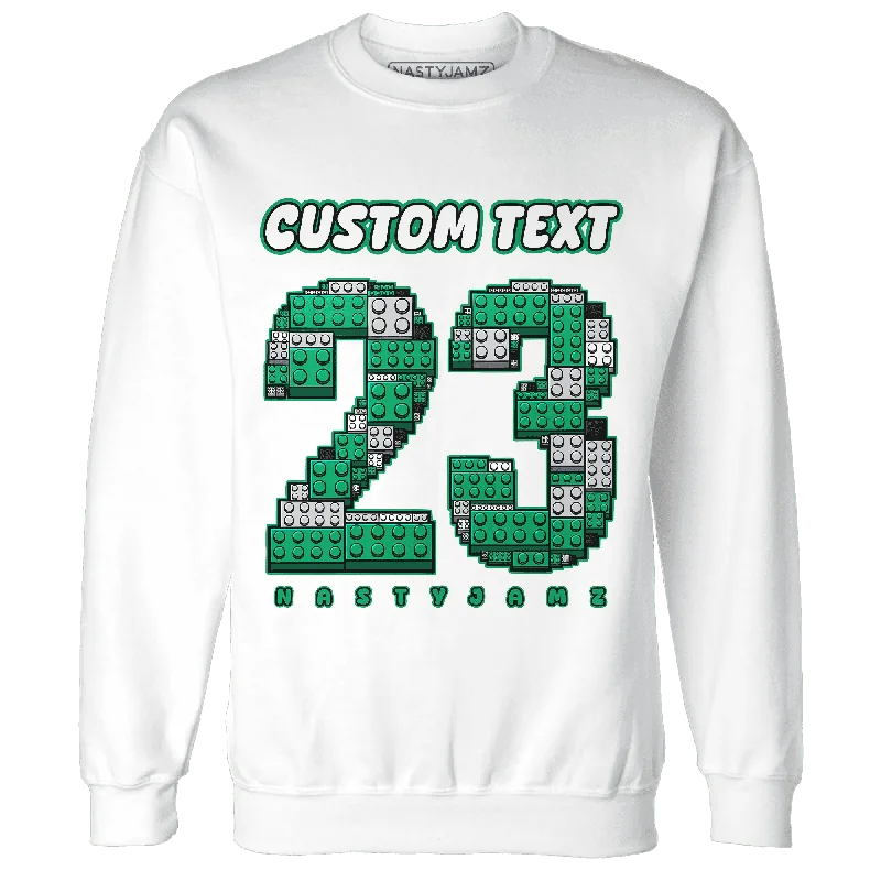 Sleek And Contemporary Gender-Free Outfits Fashion-Forward NastyJamz Lucky Green 5s Sweatshirt Match Number 23 Custom Text