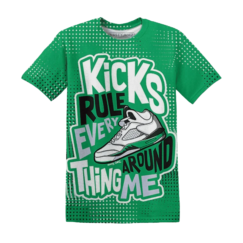 Modern Unisex Clothing For Any Occasion Budget-Friendly Fashion NastyJamz Lucky Green 5s T-Shirt Match Kicks Rule All-Over Print Modern Unisex Clothing For Any Occasion Budget-Friendly Fashion NastyJamz Lucky Green 5s T-Shirt Match Kicks Rule All-Over Print