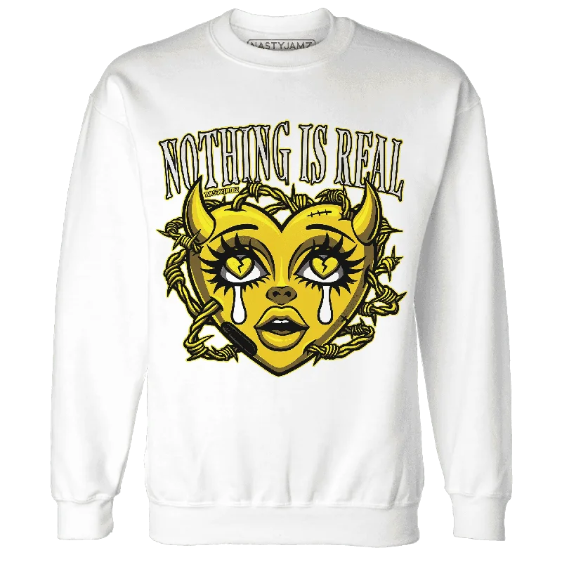 Gender-Neutral Trendy Clothing Styles Fashion Forward NastyJamz Vivid Sulfur 4s Sweatshirt Match Nothing Is Real Gender-Neutral Trendy Clothing Styles Fashion Forward NastyJamz Vivid Sulfur 4s Sweatshirt Match Nothing Is Real