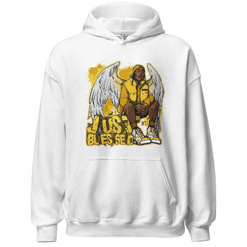 Sleek And Comfortable Unisex Wear Trendy Pulse NastyJamz Yellow Ochre 6s Hoodie Match Just Blessed Sleek And Comfortable Unisex Wear Trendy Pulse NastyJamz Yellow Ochre 6s Hoodie Match Just Blessed