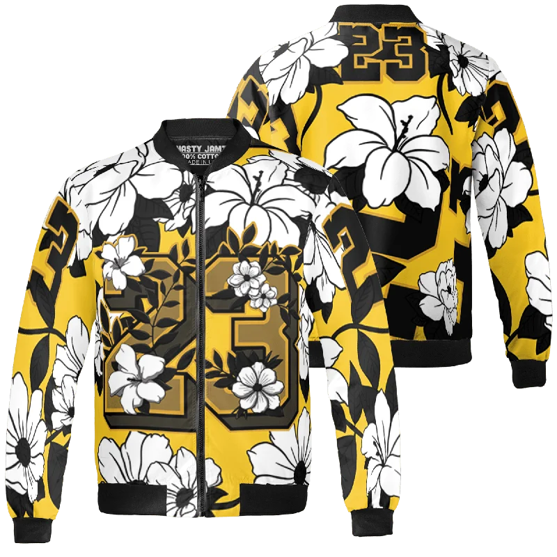 Trendy Unisex Streetwear Fashion Chic And Trendy NastyJamz Yellow Ochre 6s Jacket Match 23 Floral Flowers All-Over Print Trendy Unisex Streetwear Fashion Chic And Trendy NastyJamz Yellow Ochre 6s Jacket Match 23 Floral Flowers All-Over Print