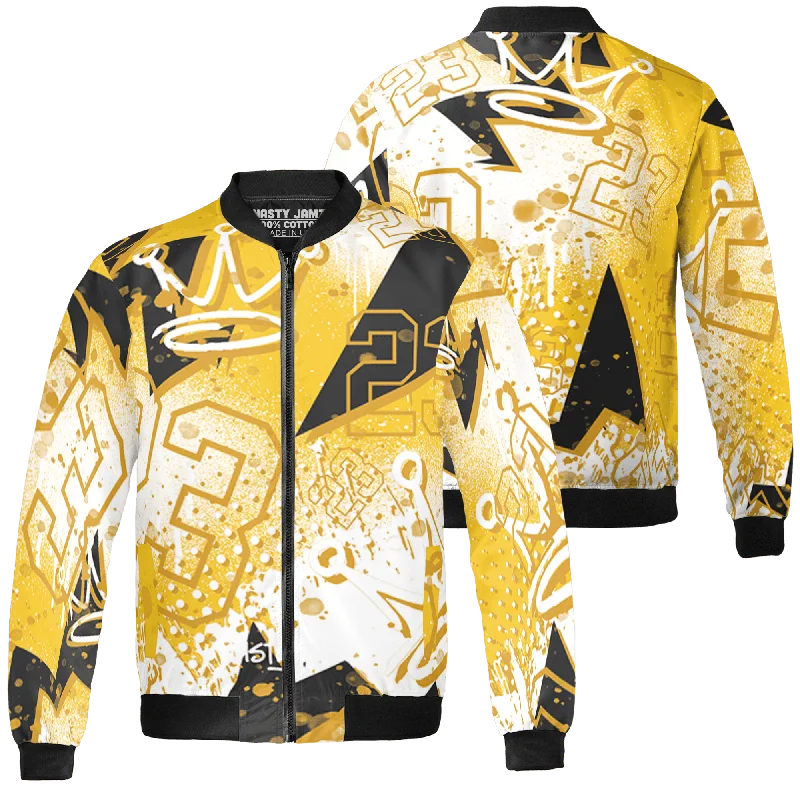 Casual Yet Sophisticated Unisex Fashion Huge Price Cut NastyJamz Yellow Ochre 6s Jacket Match 23 King Zigzag All-Over Print