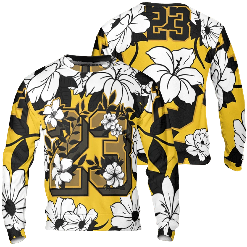 Gender-Neutral Fashion For Everyday Style Winter Warehouse Sale NastyJamz Yellow Ochre 6s Sweatshirt Match 23 Floral Flowers All-Over Print Gender-Neutral Fashion For Everyday Style Winter Warehouse Sale NastyJamz Yellow Ochre 6s Sweatshirt Match 23 Floral Flowers All-Over Print