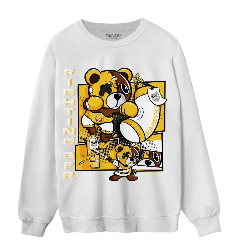 Oversized Unisex Apparel For Effortless Style Trendy Threads NastyJamz Yellow Ochre 6s Sweatshirt Match BER Fighting Boxing Oversized Unisex Apparel For Effortless Style Trendy Threads NastyJamz Yellow Ochre 6s Sweatshirt Match BER Fighting Boxing