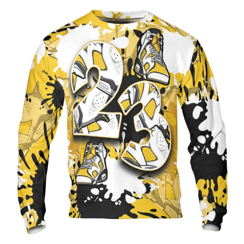 Unisex Casual Fashion Trends Street Chic Discounts NastyJamz Yellow Ochre 6s Sweatshirt Match Number 23 Paint Too Many Sneakers Unisex Casual Fashion Trends Street Chic Discounts NastyJamz Yellow Ochre 6s Sweatshirt Match Number 23 Paint Too Many Sneakers