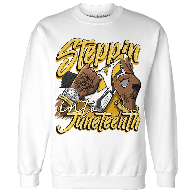Urban Unisex Fashion Outfits Fashion-Forward Offers NastyJamz Yellow Ochre 6s Sweatshirt Match Step Into Juneteenth