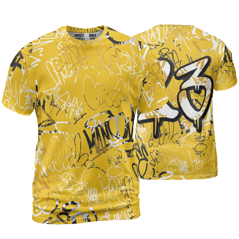 Oversized Unisex Fashion Pieces Clearance Sale, All Cheap NastyJamz Yellow Ochre 6s T Shirt Match 23 Hiphop Graffiti Pattern All-Over Print Oversized Unisex Fashion Pieces Clearance Sale, All Cheap NastyJamz Yellow Ochre 6s T Shirt Match 23 Hiphop Graffiti Pattern All-Over Print