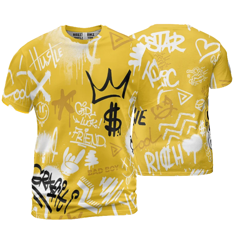High-Quality Unisex Basics For All Occasions Final Sale NastyJamz Yellow Ochre 6s T Shirt Match Graffiti King Doodle Style All-Over Print High-Quality Unisex Basics For All Occasions Final Sale NastyJamz Yellow Ochre 6s T Shirt Match Graffiti King Doodle Style All-Over Print