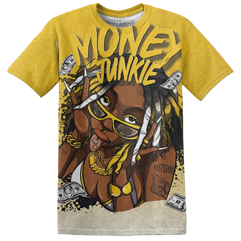 Comfortable Unisex Streetwear Imeless Style NastyJamz Yellow Ochre 6s T-Shirt Match Money Junkie All-Over Print Comfortable Unisex Streetwear Imeless Style NastyJamz Yellow Ochre 6s T-Shirt Match Money Junkie All-Over Print