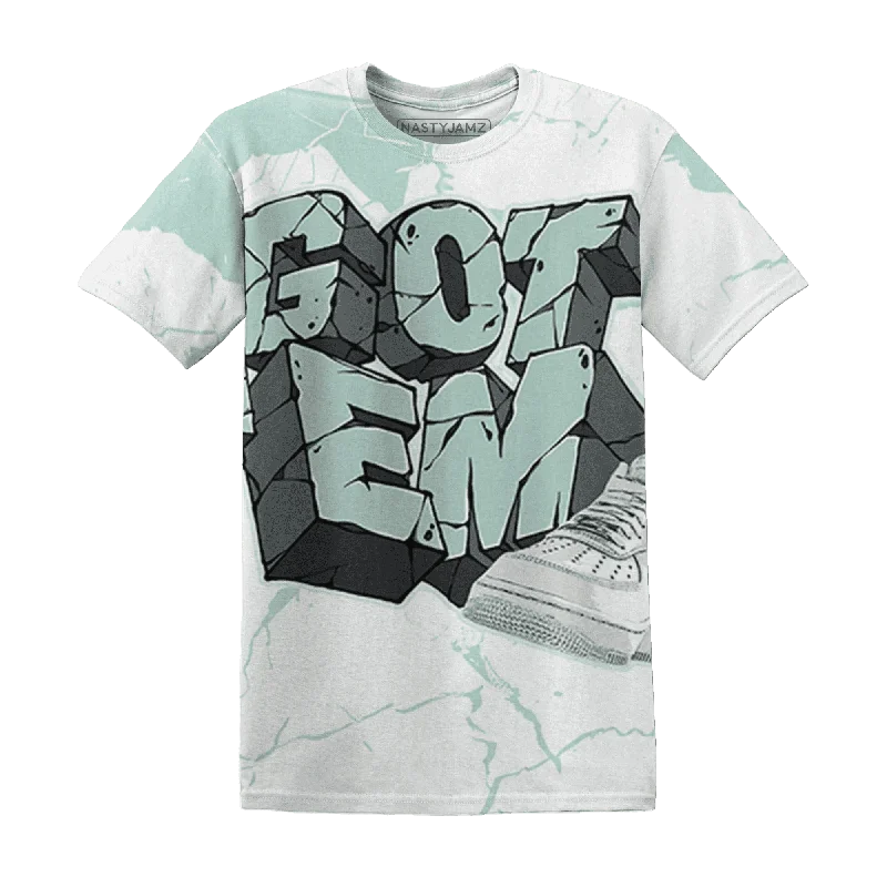 Casual And Trendy Unisex Fashion Staples NastyJamz AF 1 Low Jade Ice White T-Shirt Match Got Em All-Over Print Casual And Trendy Unisex Fashion Staples NastyJamz AF 1 Low Jade Ice White T-Shirt Match Got Em All-Over Print