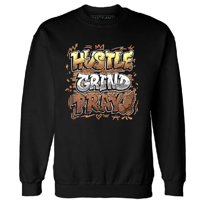 Effortless And Modern Unisex Dressing Chic & Cozy Collection AM 1 Essential Light Bone NastyJamz Sweatshirt Match Hustle Grind Pray