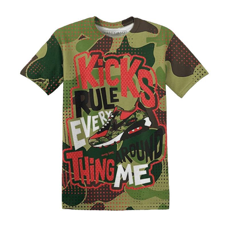Urban Unisex Fashion Outfits AM 90 Dark Sage Solar Red NastyJamz T-Shirt Match Kicks Rule All-Over Print Urban Unisex Fashion Outfits AM 90 Dark Sage Solar Red NastyJamz T-Shirt Match Kicks Rule All-Over Print