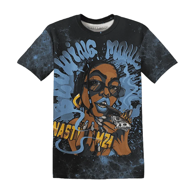 Trendy Unisex Streetwear Fashion NastyJamz AM Plus Black Univercitii Blue T-Shirt Match Blowing Money Fast Girl All-Over Print Trendy Unisex Streetwear Fashion NastyJamz AM Plus Black Univercitii Blue T-Shirt Match Blowing Money Fast Girl All-Over Print