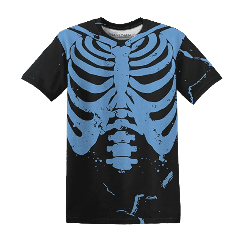 Sustainable Gender-Neutral Apparel NastyJamz AM Plus Black Univercitii Blue T-Shirt Match Skeleton Y2k All-Over Print Sustainable Gender-Neutral Apparel NastyJamz AM Plus Black Univercitii Blue T-Shirt Match Skeleton Y2k All-Over Print