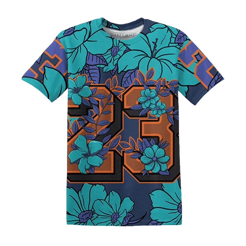 Versatile Gender-Free Wardrobe Essentials NastyJamz AM Plus Drift Midnight Navy Total Orange Dusty Cactus T-Shirt Match 23 Floral Flower All-Over Print Versatile Gender-Free Wardrobe Essentials NastyJamz AM Plus Drift Midnight Navy Total Orange Dusty Cactus T-Shirt Match 23 Floral Flower All-Over Print