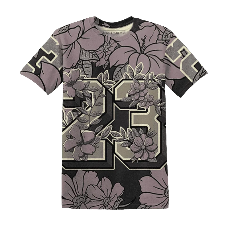 Casual And Trendy Unisex Fashion Staples NastyJamz Black Violet Ore 3s T-Shirt Match 23 Floral Flower All-Over Print Casual And Trendy Unisex Fashion Staples NastyJamz Black Violet Ore 3s T-Shirt Match 23 Floral Flower All-Over Print