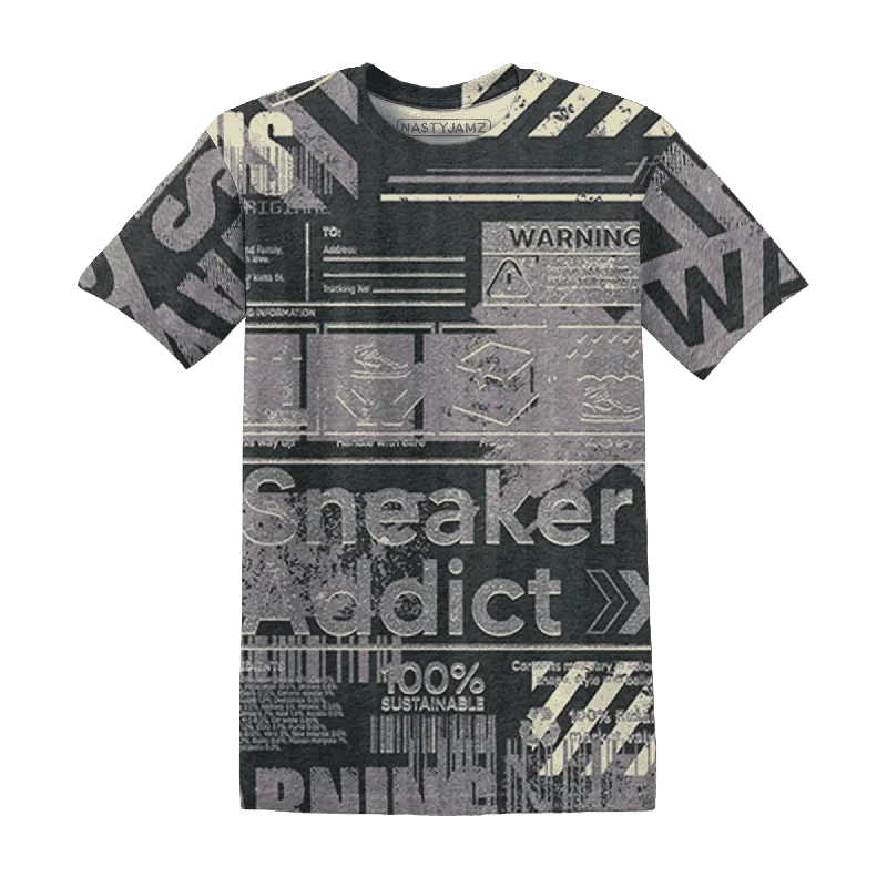 Effortless And Modern Unisex Dressing NastyJamz Black Violet Ore 3s T-Shirt Match Sneaker Addict Warning All-Over Print Effortless And Modern Unisex Dressing NastyJamz Black Violet Ore 3s T-Shirt Match Sneaker Addict Warning All-Over Print
